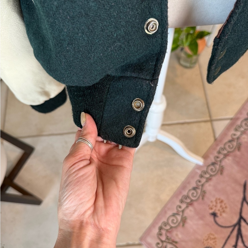 Disney Varsity Jacket in Forest Green and Cream oversized XL, wool - Picture 10 of 17